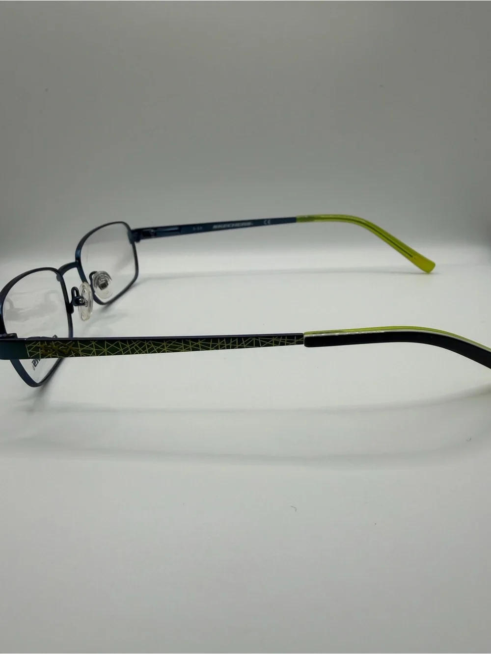 Skechers Navy Frames with Lime Green Temple Tips For Kids